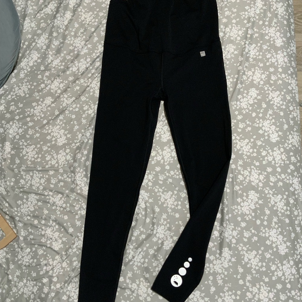 Malo Black Full Length Maternity Leggings